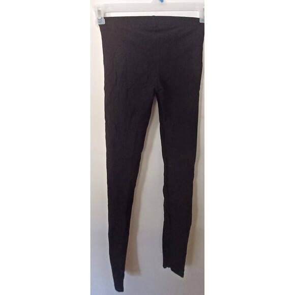 H&M Divided Basic Leggings Sz XS Black W/Yellow & White Side Stripe Urban Cool - Picture 3 of 7